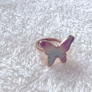 Dye Styled Gold Butterfly Ring